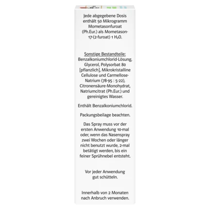 Abbildung der Produktverpackung DoppelherzPharma ALLERGO-MOMELIND 50 Mikrogramm/Sprühstoß Nasenspray, Suspension Seitenansicht links